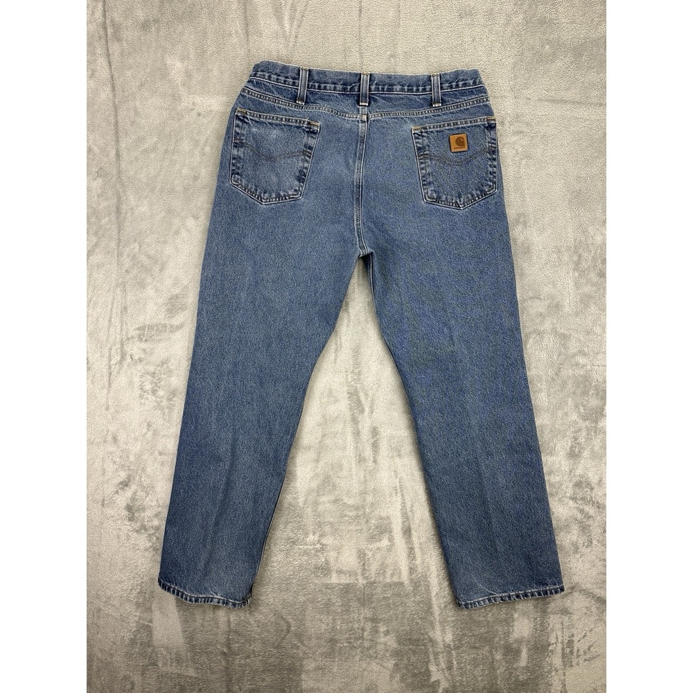 Carhartt Men's‎ 38x31 Relaxed Fit Blue denim Jeans B480 DVB workwear work